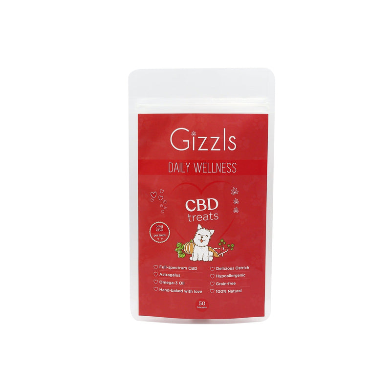 Gizzle CBD Small Dog Treats - Ostrich CBD Treats