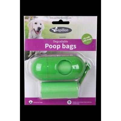 Green Poop Dispenser with Refill (Papillon)