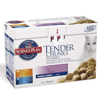 Hill's Cat Mature Adult Pouches Multi Mix Box (12 pouches)