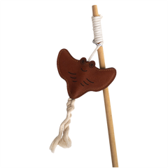 Huntlea Dangler Cat Toy Leather Manta Ray