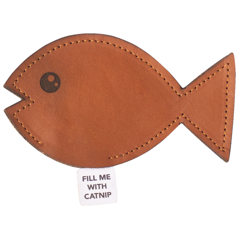 Huntlea Refillable Cat Toy Leather Fish