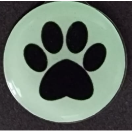 Instant Tags - Glow In The Dark Paw Print