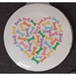 Instant Tags - Rainbow Bone Heart