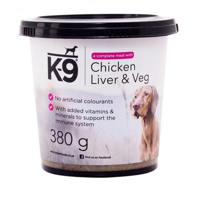 K-9 Tub Chicken Liver with Rice & Veg 380g