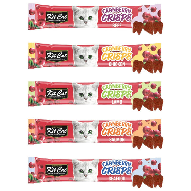 Kit Cat Crisps Treats with Cranberry for Cats Single