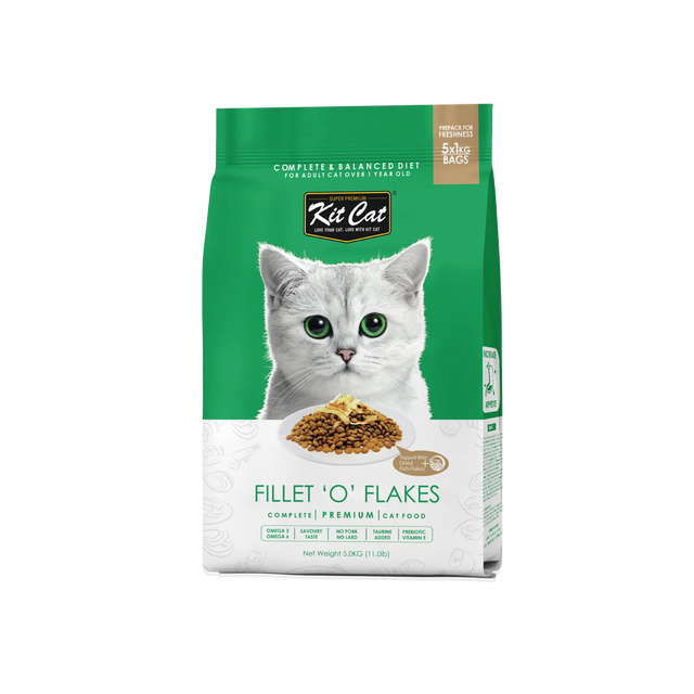 Kit Cat Food Fillet 'O' Flakes (Ideal for Picky Eaters)