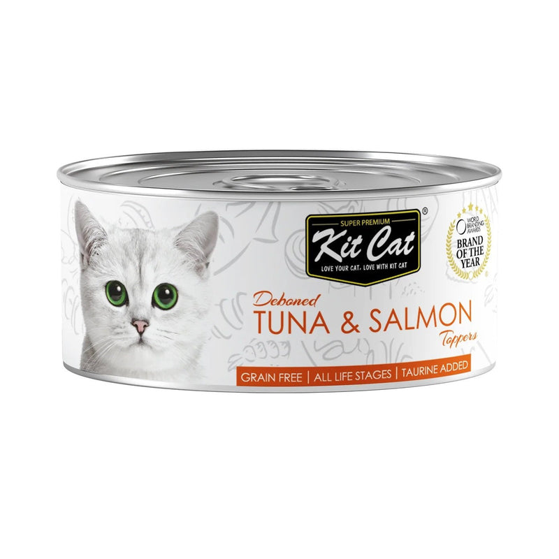 Kit Cat Toppers Deboned Tuna & Salmon 80g Tin
