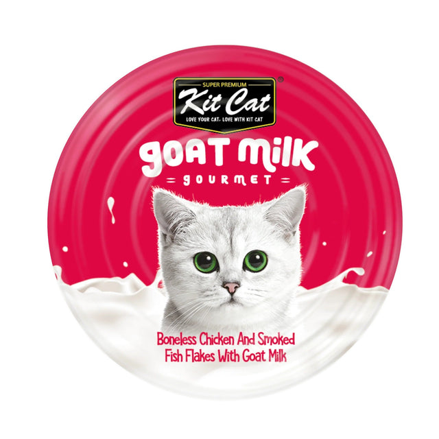 Kit Cat with Goat Milk - Boneless Chicken Shreds & Smoked Fish Flakes 70g