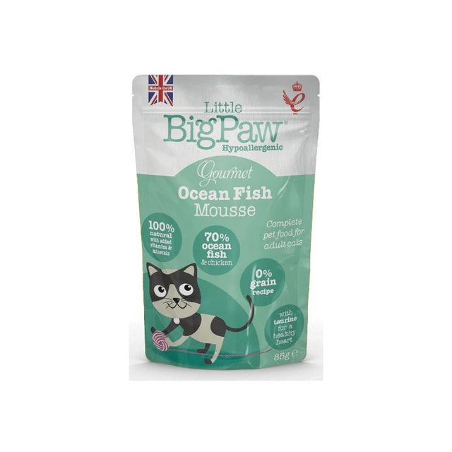 Little Big Paw Gourmet Mousse - Atlantic Ocean Fish 85g Pouch