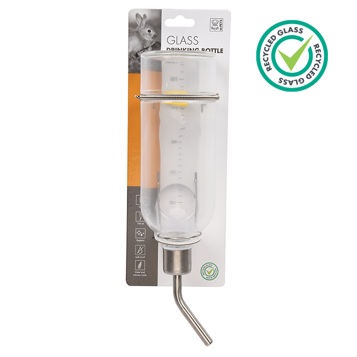 M-Pets Glass Drinking Bottle