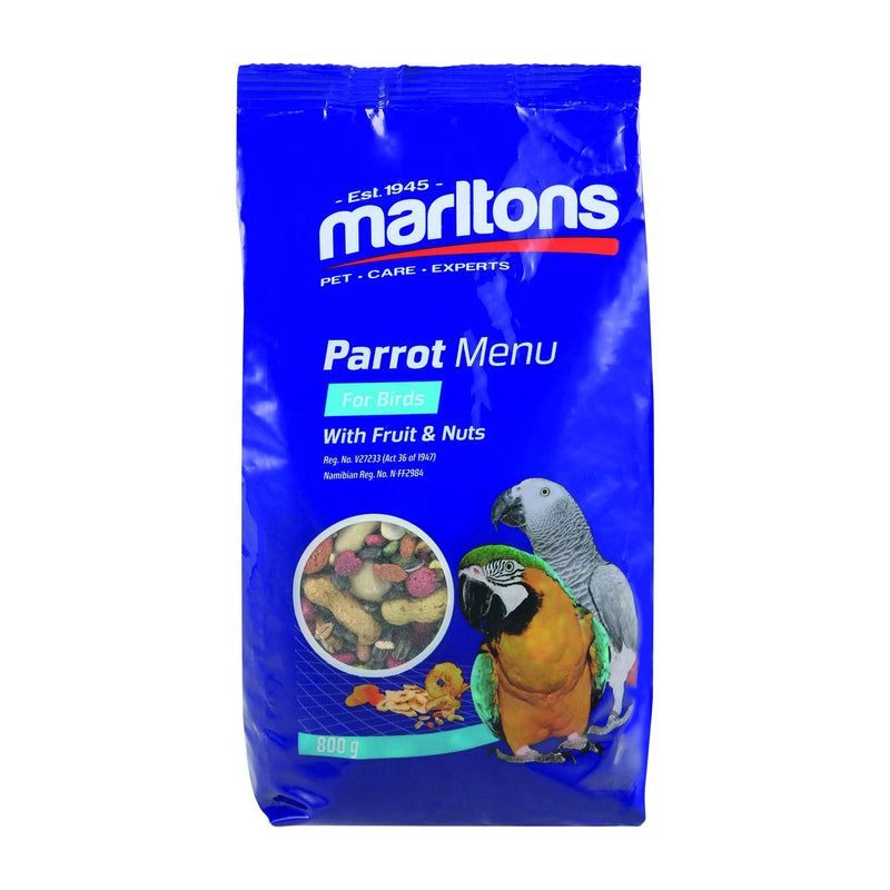 Marltons Premium Parrot Food Fruit & Nut 800g (Pack of 10)