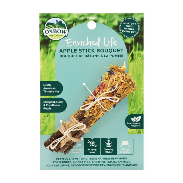 Oxbow Enriched Life Apple Stick Bouquet (Marigold, Rose, Cornflower)