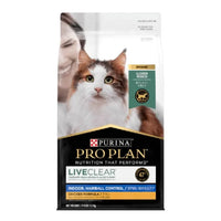 Purina Pro Plan Dry Cat Food - Adult - Liveclear - Hairball Control