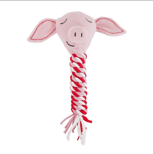 _Rosewood Christmas Pig In A Blanket Dog Toy