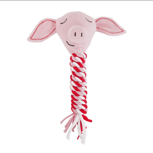 _Rosewood Christmas Pig In A Blanket Dog Toy