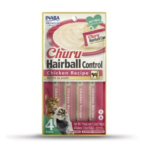 Churu Puree Hairball Control - Chicken (4 pack)