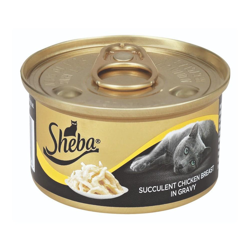 Sheba Wet Adult Cat Food- Succculent Chicken Breast In Gravy 85g