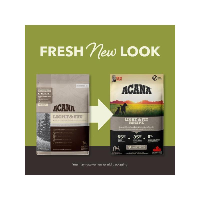 Acana light deals & fit dog