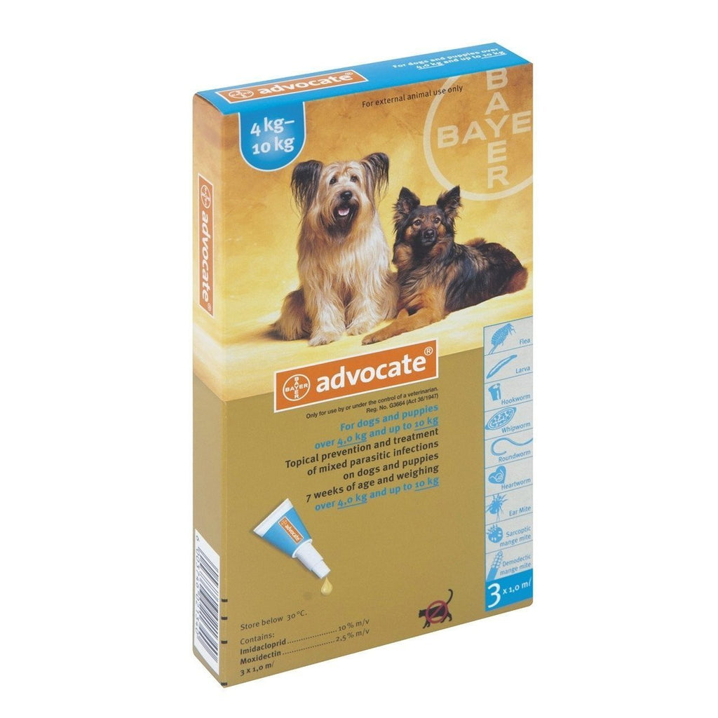 Advocate Dogs 4-10kg Turq (Box of 3) Pet Plus - Main Image