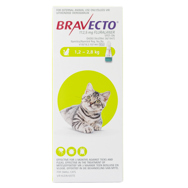 Bravecto Spot On Cat - Small (1.2 - 2.8kg)