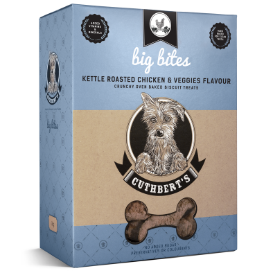 Cuthbert's Dog Biscuits - Kettle Roasted Chicken & Veggie - Large Bites