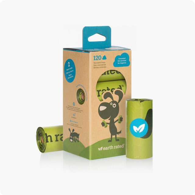 Earth Rated Unscented Degradable Bags- 120 Count 8 Refill Rolls