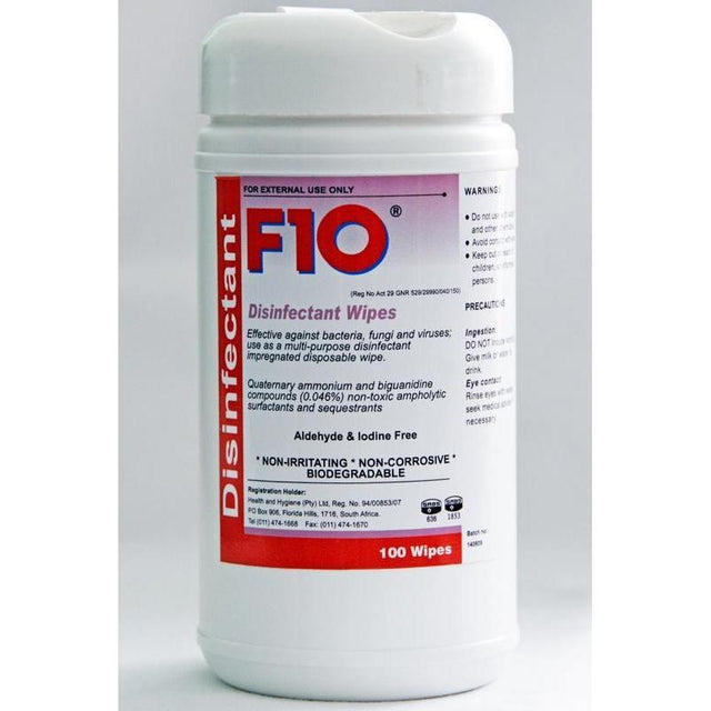 F10 Wipes in Plastic Pot