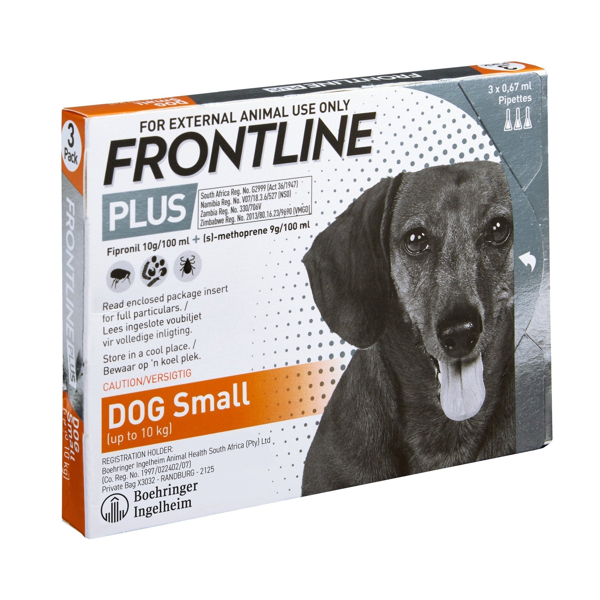 Frontline Plus Dog 0-10kg Small (Box of 3) Pet Plus