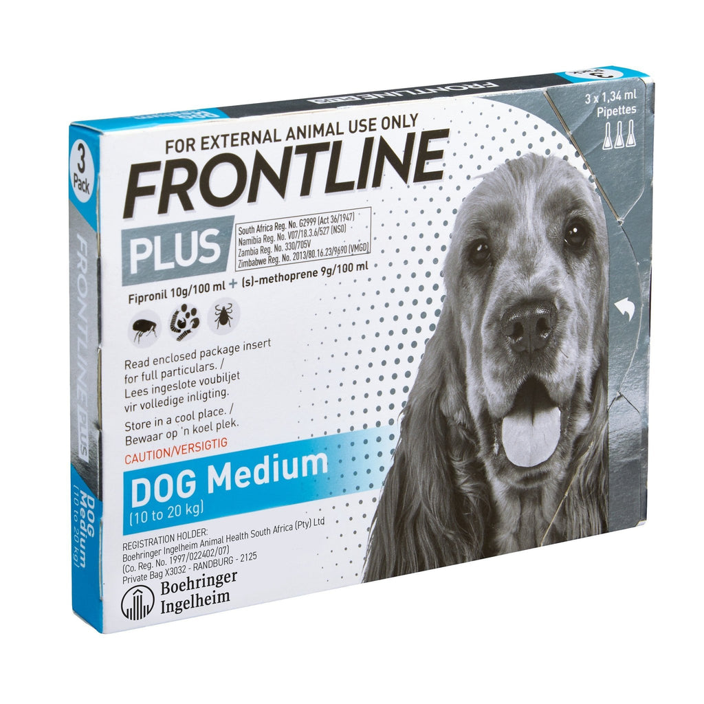 Frontline Plus Dog 10-20kg Medium (Box of 3)