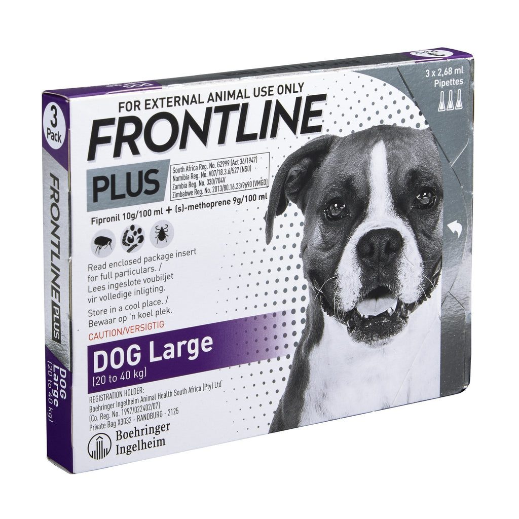 Frontline Plus Dog 20-40kg Large (Box of 3) Pet Plus