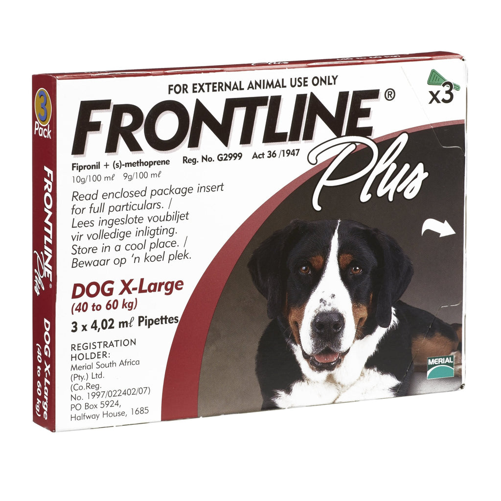 Frontline Plus Dog 40-60kg XLarge (Box of 3) Pet Plus