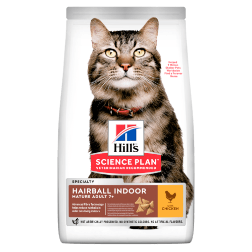 Hill's Feline Mature Adult 7+ Hairball/Indoor Control