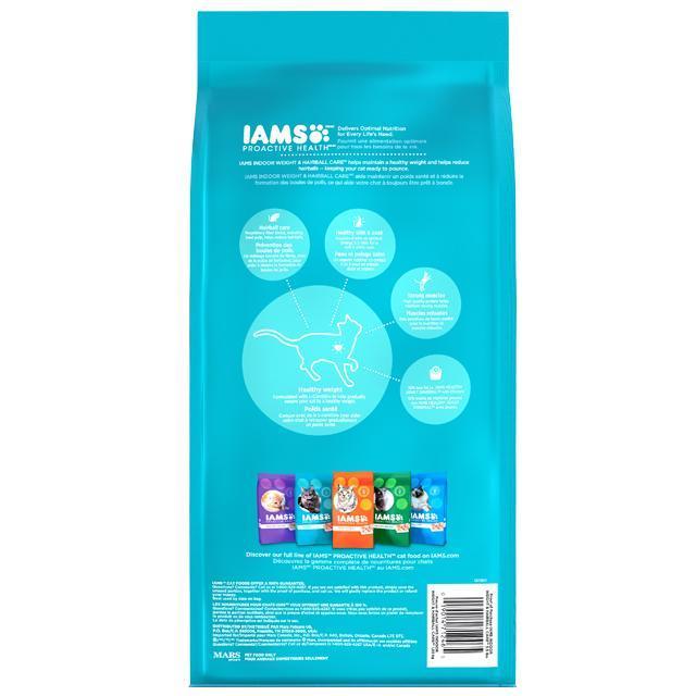 Iams Adult Cat Food for Indoor Weight Hairball Control Chicken