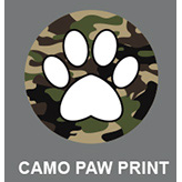 Instant Tag Camo Paw Print Pet Plus