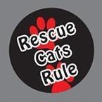 Instant Tag - Rescue Cats Rule (Red)
