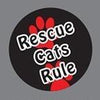 Instant Tag - Rescue Cats Rule (Red)