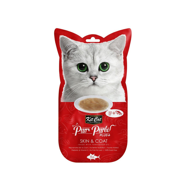 Kit Cat Purr Puree Plus + Skin & Coat Tuna (4 x 15g)