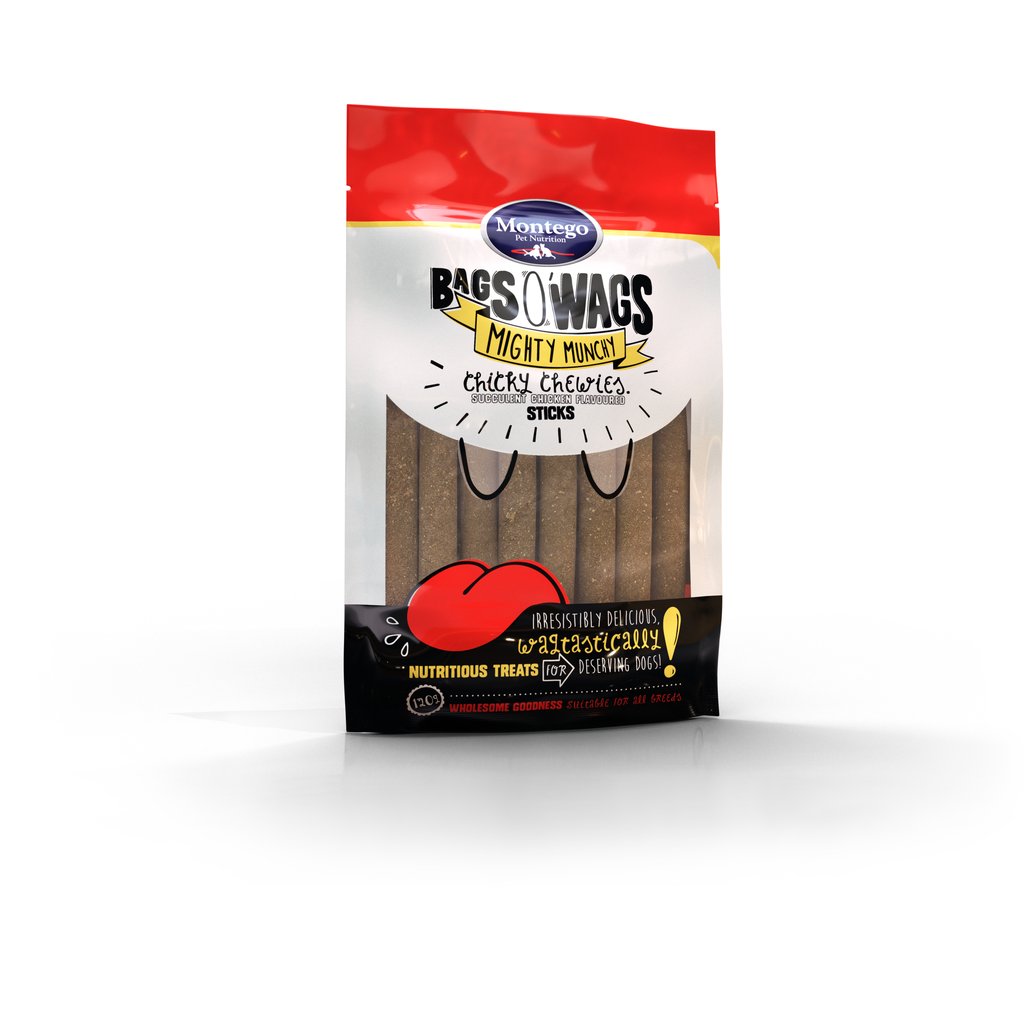 Montego Canine Bag O' Wags Chicken Sticks - 120g