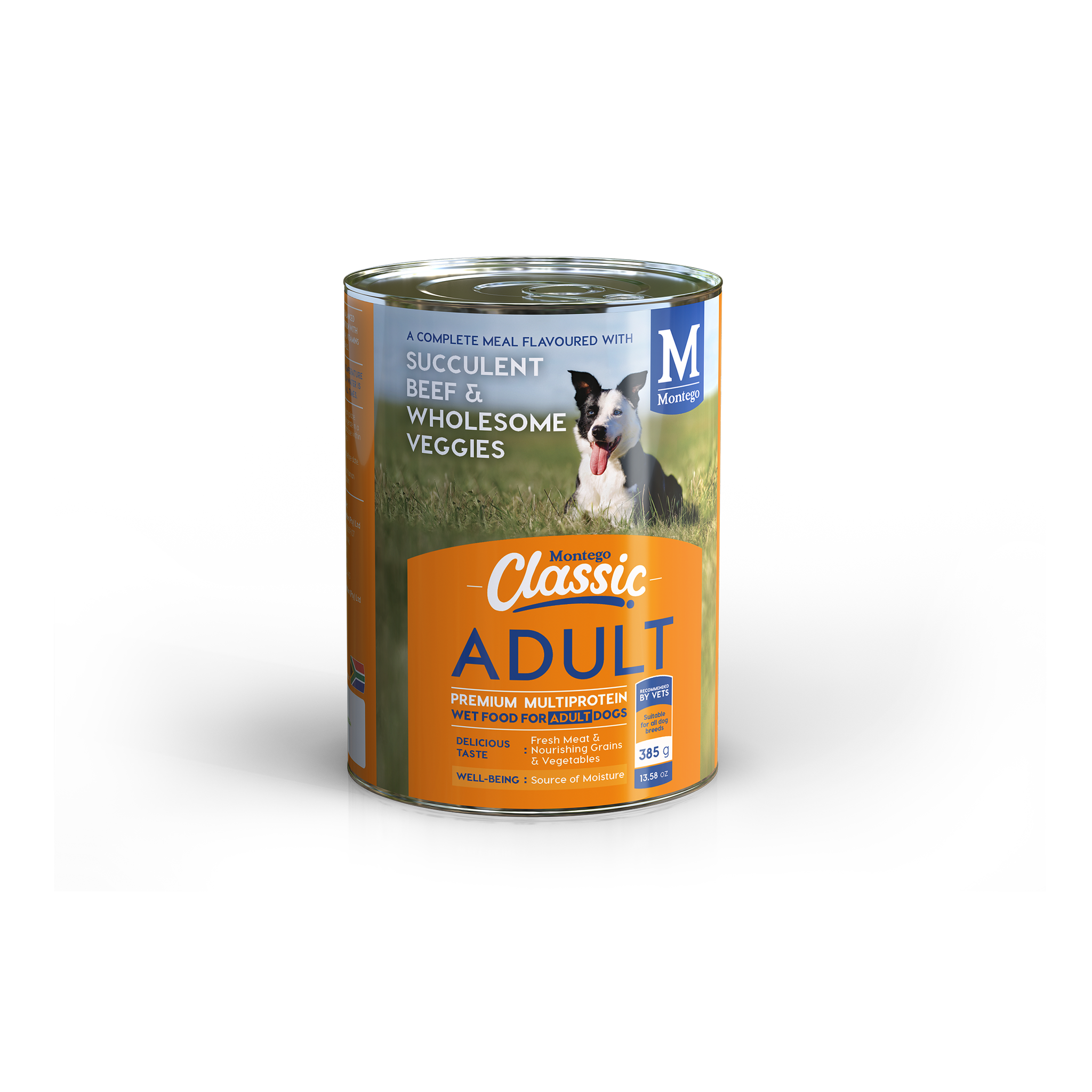 Montego Classic Dog Wet Food Adult Dogs Beef and Veggies 385g