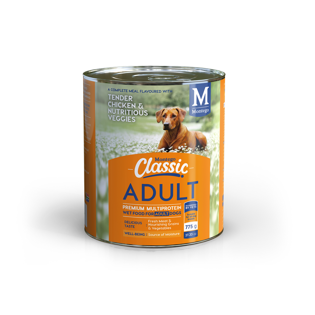 Montego Classic Dog Wet Food - Adult Dogs - Chicken and Veggies 775g