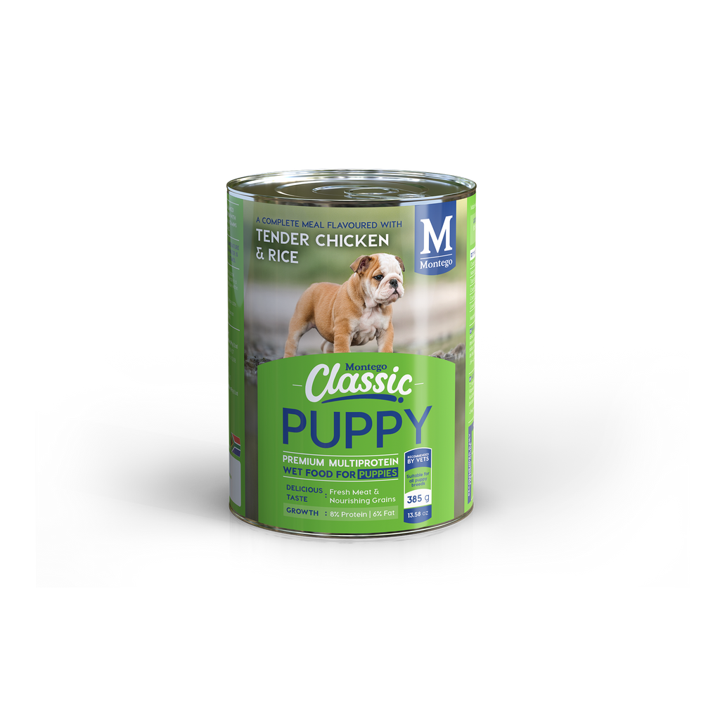 Montego Classic Dog Wet Food - Puppy - Chicken and Soft Cooked Rice 385g