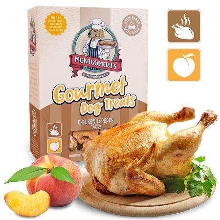 Montgomery's Gourmet Dog Treats - Chicken & Peach Biscuits 1KG
