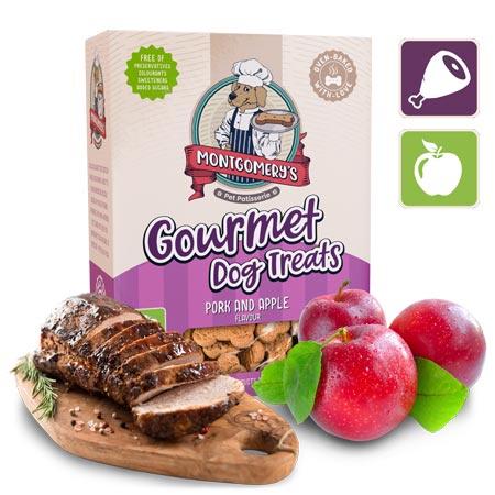 Montgomery's Gourmet Dog Treats - Pork & Apple Biscuits 1KG