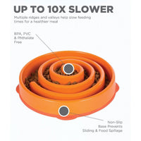 Outward Hound Fun Feeder Orange