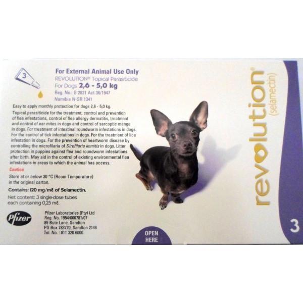 Revolution Dog 2.6 - 5kg Purple (Box of 3) | Pet Plus