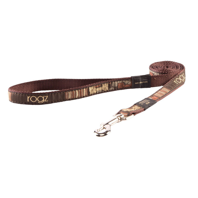 Rogz Fancy Dress Fixed Lead - Mocha Bone