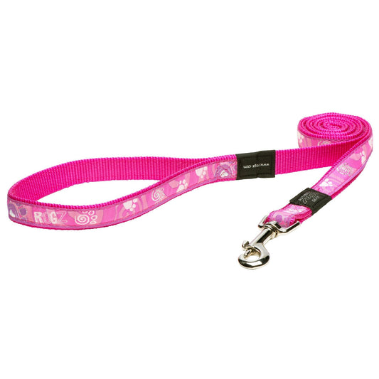 _Rogz Fancy Dress Fixed Lead - Pink Paw