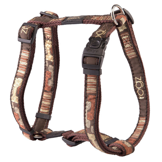 _Rogz Fancy Dress H-Harness - Mocha Bone