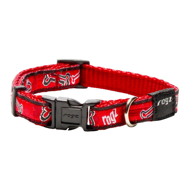 _Rogz Fancy Dress Side Release Collar - Red Bone