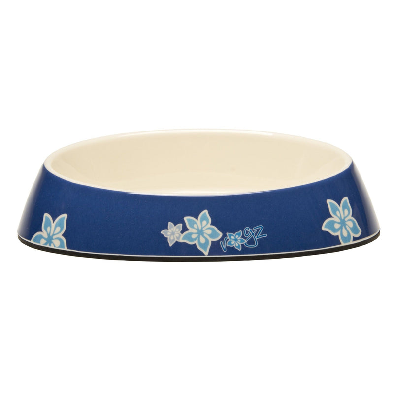 Rogz Fishcake Melamine Bowl - Blue Floral